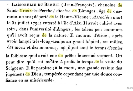 31 juillet 1794: Liste des victimes de la Révolution française 1165