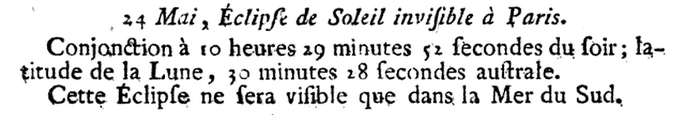 24 mai 1789: Eclipse de Soleil 1230