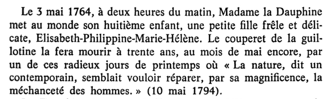 03 mai 1764: Madame Elisabeth 1268