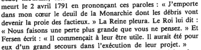 02 avril 1791: Mort de Mirabeau 1280