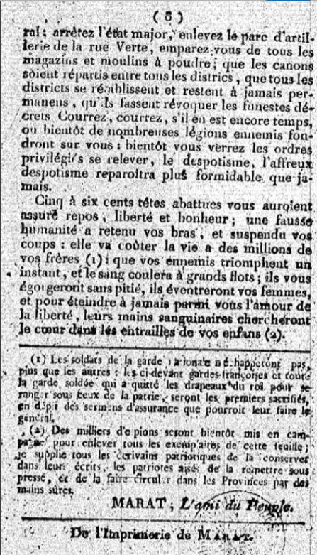 26 juillet 1790: Pamphlet de Jean Paul Marat 2311