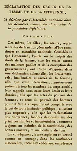05 septembre 1791: Olympe de Gouges rédige la Déclaration des droits de la femme et de la citoyenne 260px-29