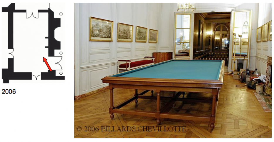 Premier étage - Aile centrale - Appartement intérieur du roi - 34 Salle de billard  29239911