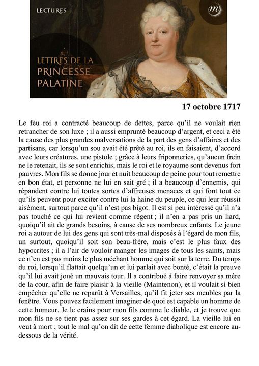 17 octobre 1717: La Palatine 31142728