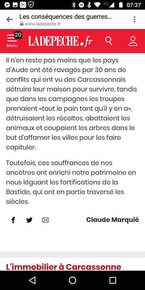 Juillet 1590: Carcassonne. Les conséquences des guerres de religion (XVIe siècle) 55698611