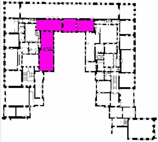 Premier étage - Aile centrale - (17 à 21) APPARTEMENT DU ROI 8-apri49