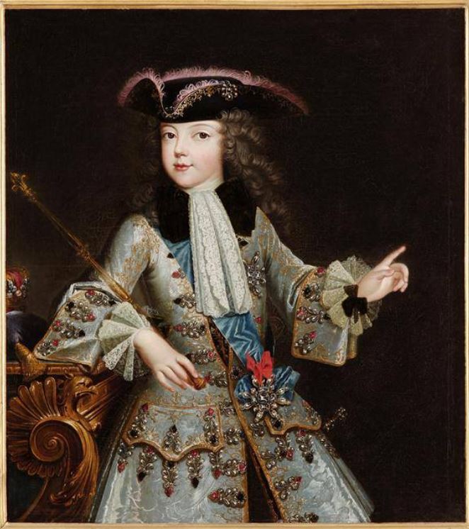 03 mars 1716: Louis XV quitte le grand deuil, et prend le petit deuil. 89785924
