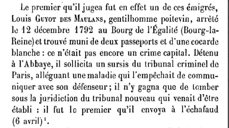 06 avril 1793: Premier jugement rendu par le Tribunal révolutionnaire 91982410