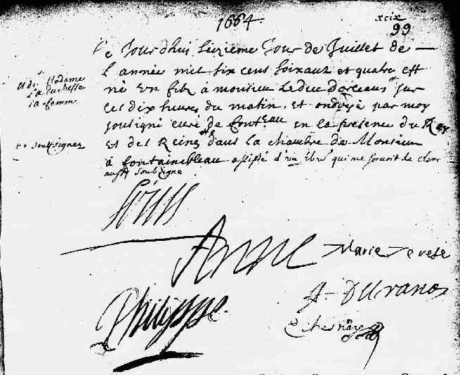 08 décembre 1666: Décès de Philippe Charles d'Orléans Acte_d10