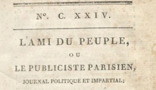 12 septembre 1789: Premier numéro du Publiciste parisien de Jean-Paul Marat Cape11