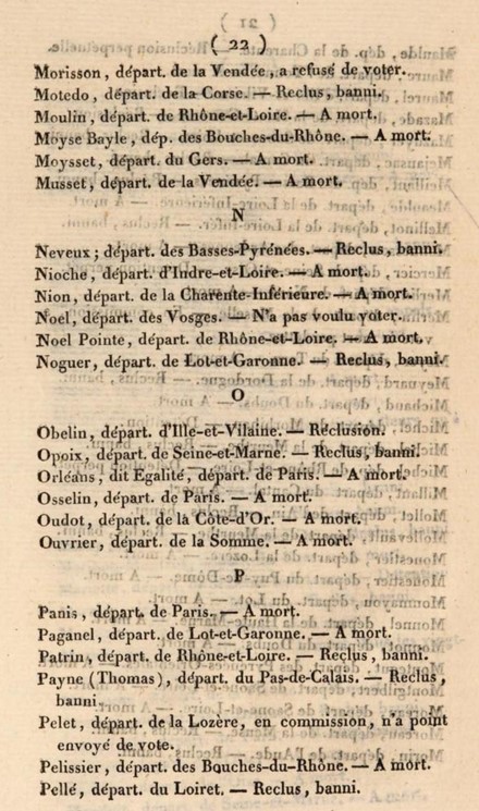 17 janvier 1793: Verdict du procès de Louis XVI Capt2909