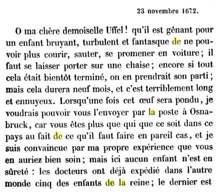 23 novembre 1672: Correspondance de La Palatine Captu122