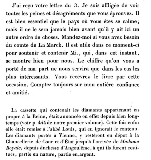 07 mars 1791: Correspondance de Marie-Antoinette au comte de Mercy Captu410