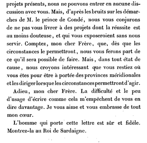 20 mars 1791: Correspondance de Marie-Antoinette au comte d'Artois Captu414