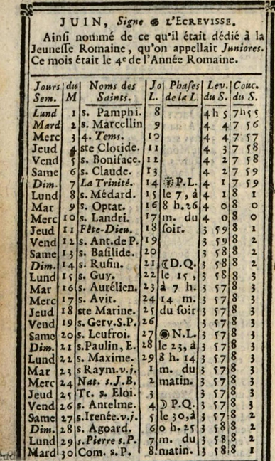 1er juin 1789: Almanach Captu695