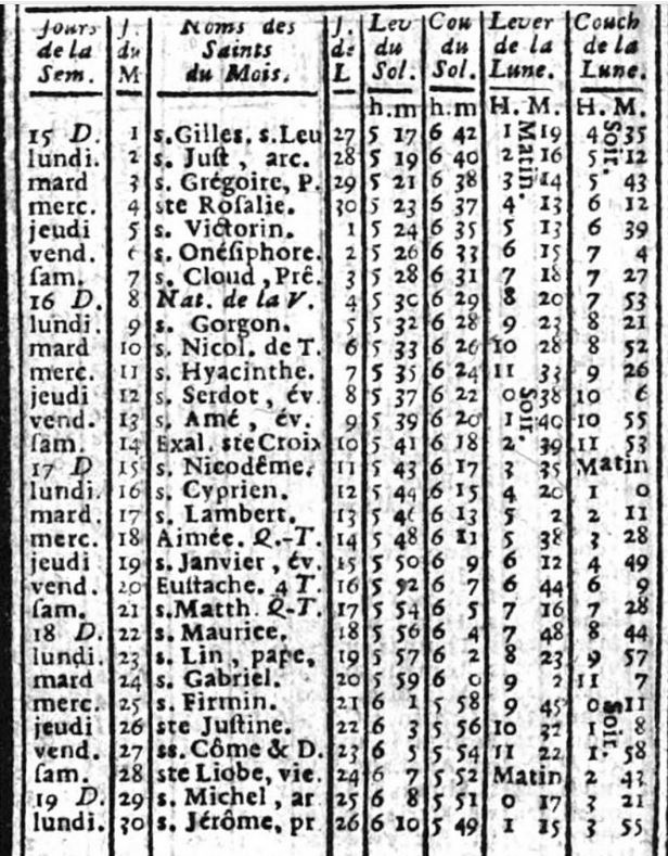 1er septembre 1793: Almanach Capure59