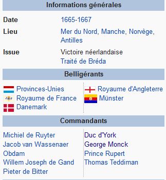 04 mars 1665: Début de la deuxième guerre anglo-néerlandaise Cure11