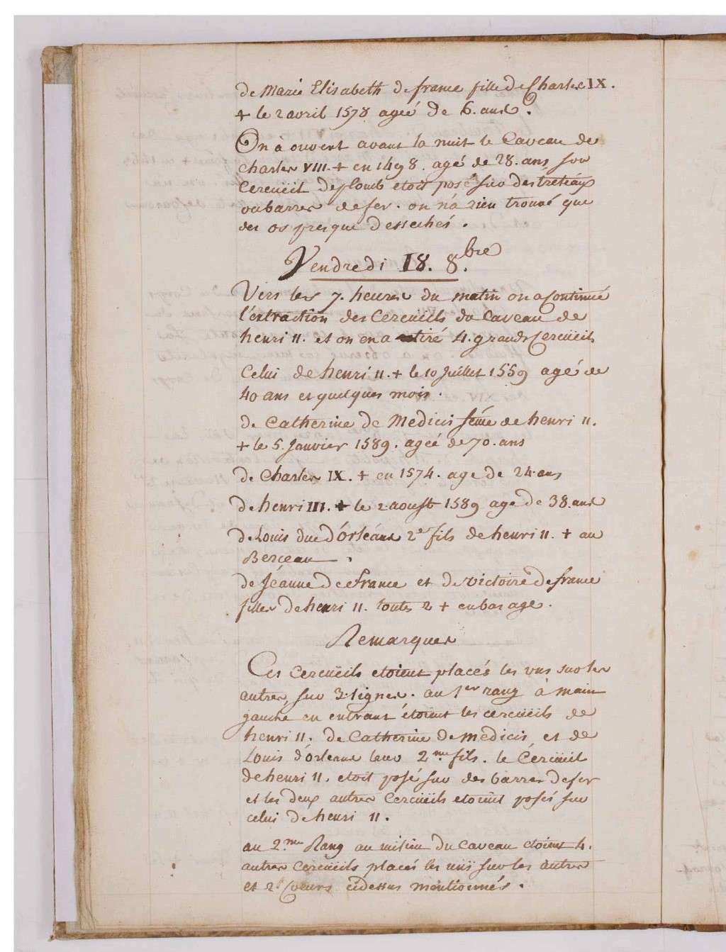 18 octobre 1793: Procès-verbal de l'extraction des cercueils royaux et princiers Deb57914