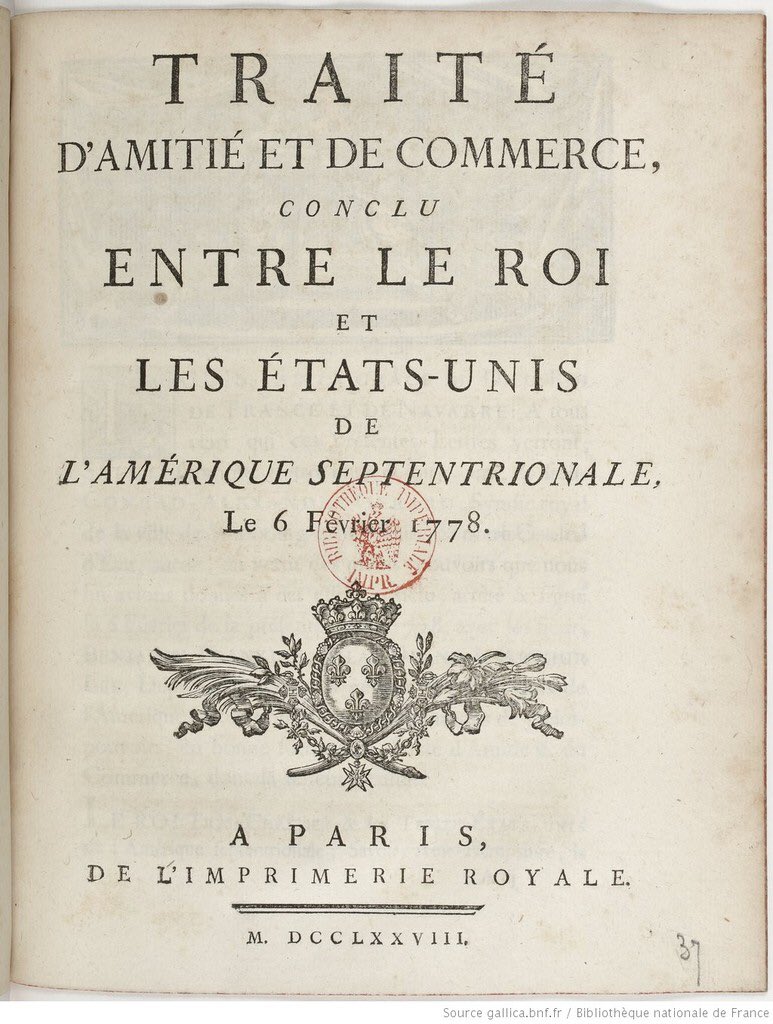 06 février 1778: Louis XVI traite avec les insurgés américains Dytfev10