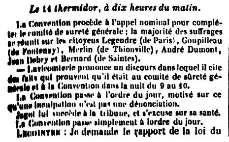 1er août 1794: La Convention  E7unh210