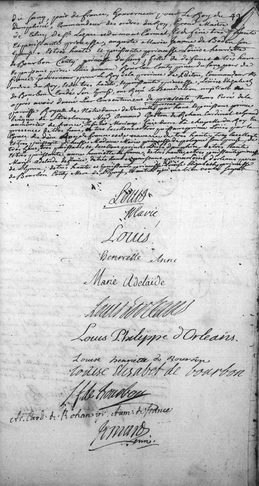 17 décembre 1743: Mariage de Louis Philippe Ier de Bourbon-Orléans et de Louise Henriette de Bourbon-Conti Gbhzjl11
