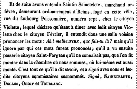 20 janvier 1793 (1 Pluviôse): assassinat de Lepeletier de Saint-Fargeau par Pâris Greve311