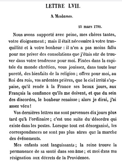 25 mars 1792: A Mesdames Lettre70