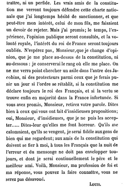 24 avril 1792: Au Ministre Dumourier Lettre79