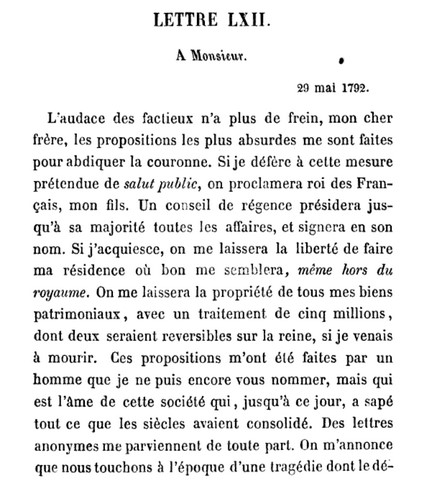 29 mai 1792: A Monsieur Lettre84