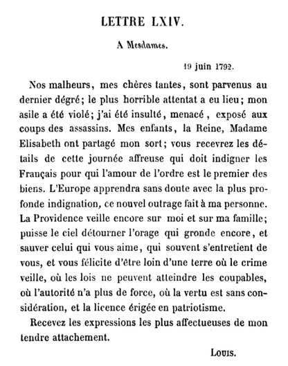 19 juin 1792: A Mesdames Lettre86