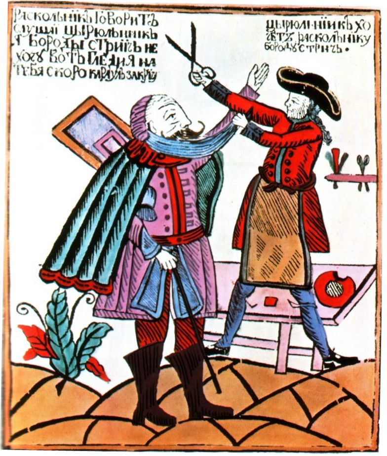 05 septembre 1698: Le tsar Pierre le Grand taxe les barbus Raskol10