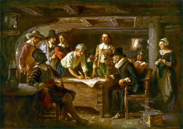 21 novembre 1620: Signature du Mayflower Compact The_ma10