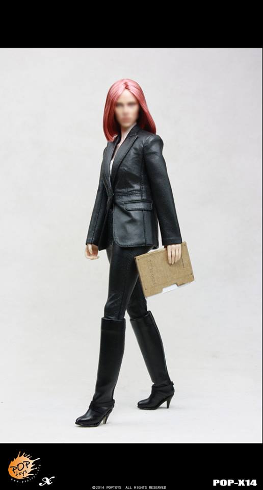 Pop Toys - 1/6 X14 -  Female Spy Leather Suit D60