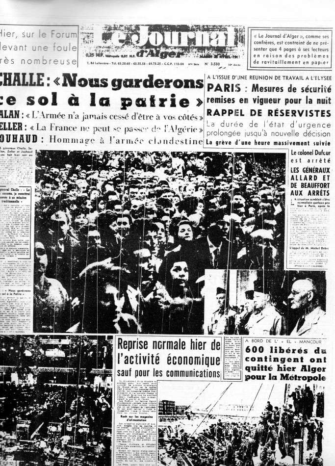 ALGERIE PRESSE 1961 "spécial PUTSCH" 2ème partie 127