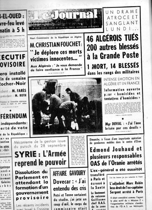 ALGERIE PRESSE MARS 1962, suite 1 189