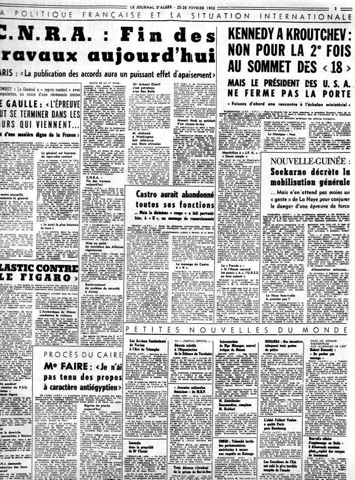 ALGERIE PRESSE FEVRIER 1962 (suite et fin) 259