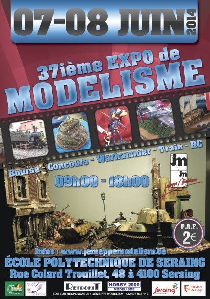37ème Expo Modélisme de Seraing - Samedi 7 et Dimanche 8 Juin 2014 Affich12