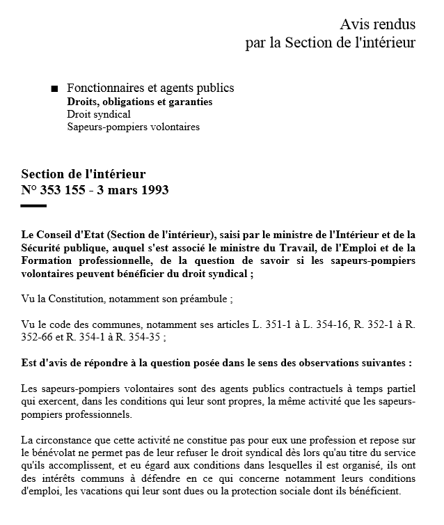 Notes de service aux volontaires des centres mixte. 199310