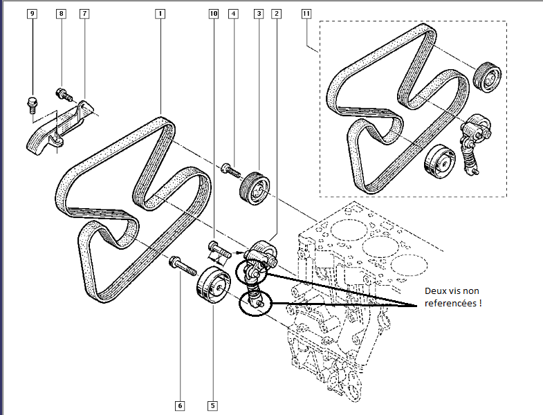 courroie d accessoires - Tension courroie acessoire 2.2td Acc10