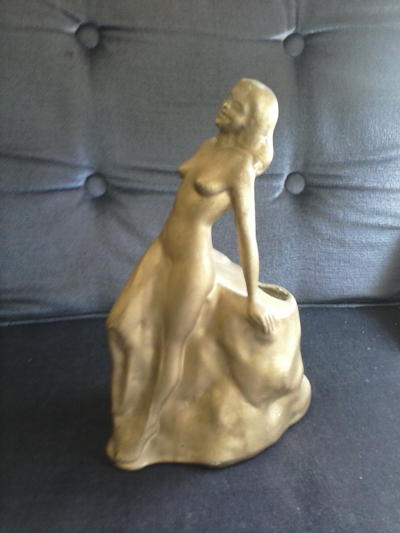 crown - Crown Lynn Art Deco Lady Lamp base Cam01213