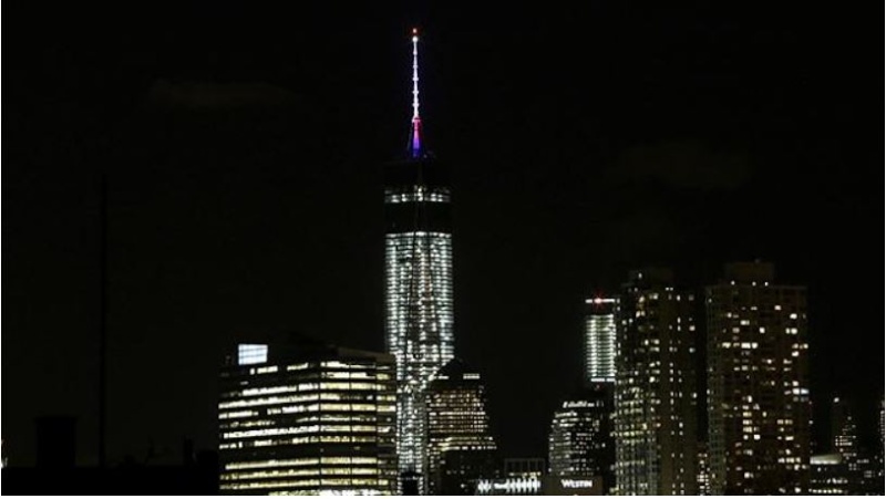 New York - World Trade Center - Spire Lights Up  World_12