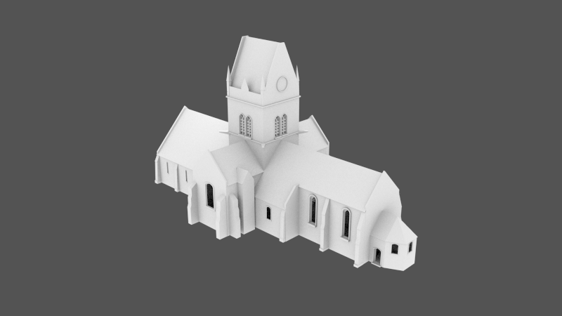 modelisation de l'église de st mere église St_mer13