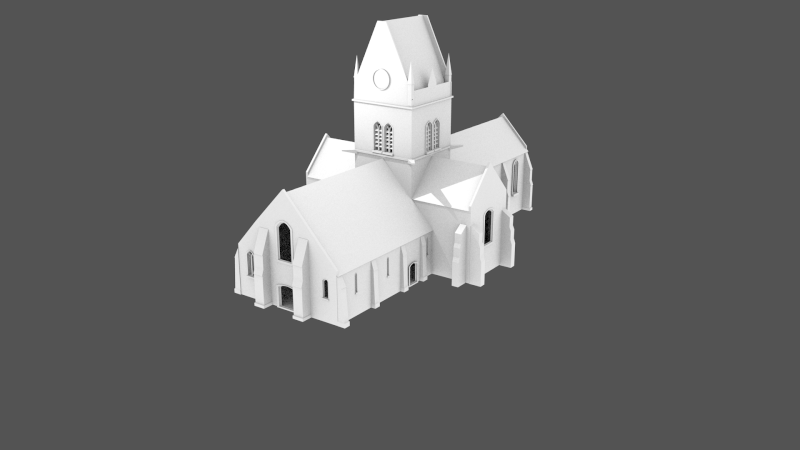 modelisation de l'église de st mere église St_mer14