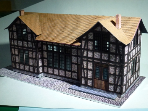 Kartonmodelle (Gebäude) für Modelleisenbahn  Kraftw10