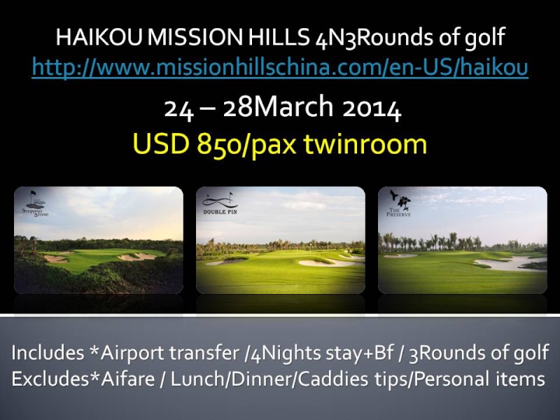 HAIKOU Mission hills golf Haikou11