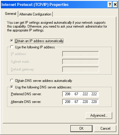Hướng dẫn đổi DNS để vào Facebook bằng hệ điều hành Windows XP Rpt12510