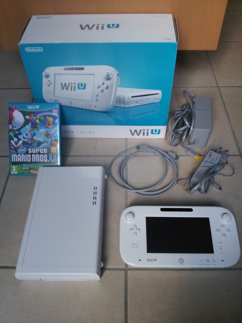   [Vendu] Console Nintendo Wii U 8 Go blanche + New Super Mario Bros U COMPLET COMME NEUVE 20140310