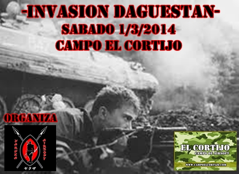 INVASION DAGUESTAN SABADO 1/3/2014 CAMPO EL CORTIJO Cartel26