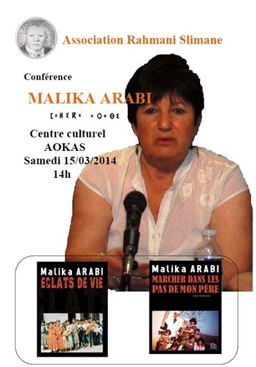 MALIKA ARABI invité de l'association Rahmani Slimane -Aokas- le Samedi 15 mars 2014 19787110