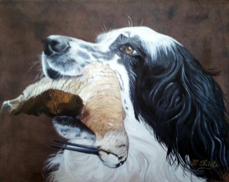 Peintre animalier pastel sec  Chien_23